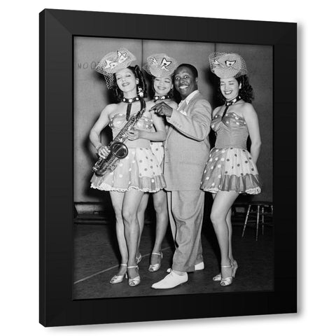 Louis Jordan-Paramount Theater-New York 1946 Black Modern Wood Framed Art Print by Gottlieb, William