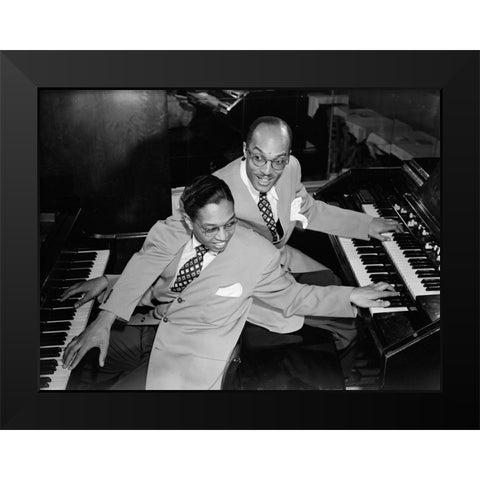 Billy Taylor and Bob Wyatt-New York 1947 Black Modern Wood Framed Art Print by Gottlieb, William