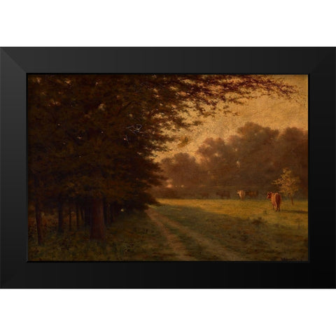 Indiana Landscape Black Modern Wood Framed Art Print by Gruelle, Richard Buckner
