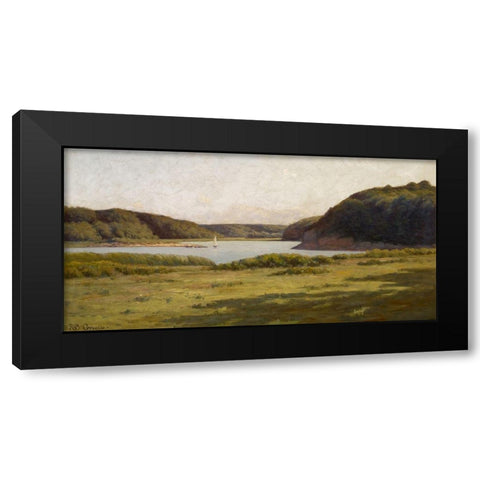 Inlet-Gloucester Harbor Black Modern Wood Framed Art Print with Double Matting by Gruelle, Richard Buckner