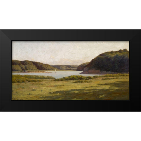 Inlet-Gloucester Harbor Black Modern Wood Framed Art Print by Gruelle, Richard Buckner