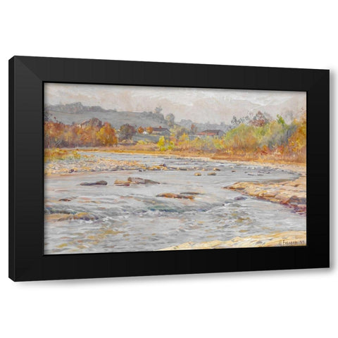 Whitewater Rapids Black Modern Wood Framed Art Print by Forsyth, William J.