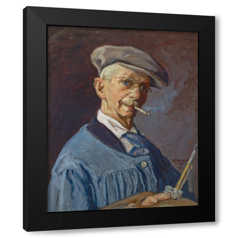 The Painter Man Black Modern Wood Framed Art Print by Forsyth, William J.