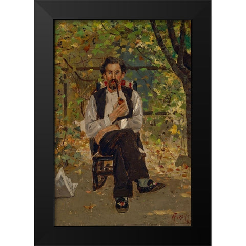 Uncle Con (Conley Highland) Black Modern Wood Framed Art Print by Forsyth, William J.