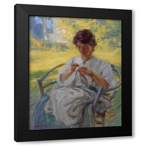 A Summer Morning Black Modern Wood Framed Art Print by Stark, Otto