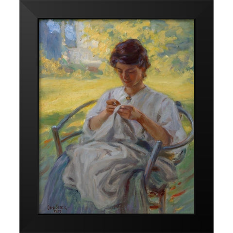 A Summer Morning Black Modern Wood Framed Art Print by Stark, Otto