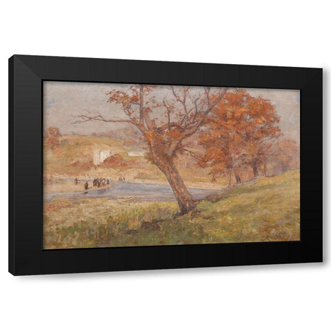Landscape Black Modern Wood Framed Art Print by Steele, Theodore Clement