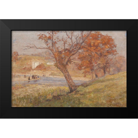 Landscape Black Modern Wood Framed Art Print by Steele, Theodore Clement
