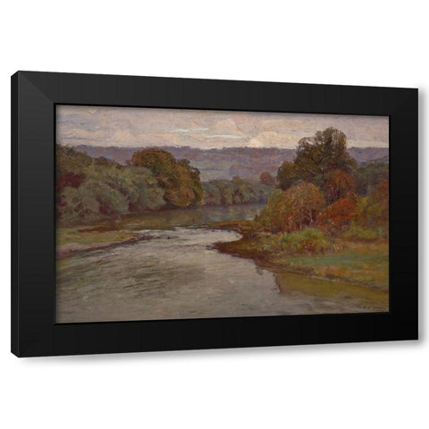 The River   Black Modern Wood Framed Art Print by Steele, Theodore Clement