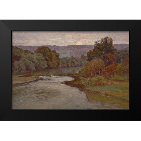 The River   Black Modern Wood Framed Art Print by Steele, Theodore Clement