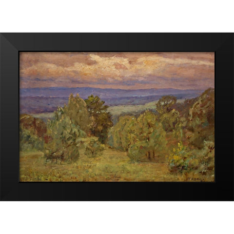 Storm Clouds Black Modern Wood Framed Art Print by Steele, Theodore Clement