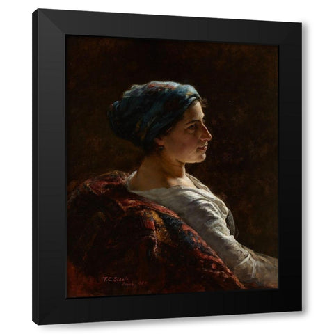 The Munich Model Black Modern Wood Framed Art Print by Steele, Theodore Clement