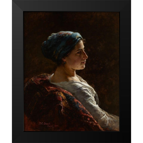 The Munich Model Black Modern Wood Framed Art Print by Steele, Theodore Clement