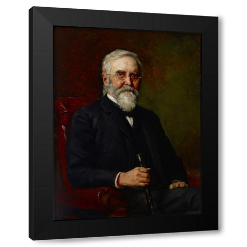 Portrait of a Man Black Modern Wood Framed Art Print with Double Matting by Steele, Theodore Clement