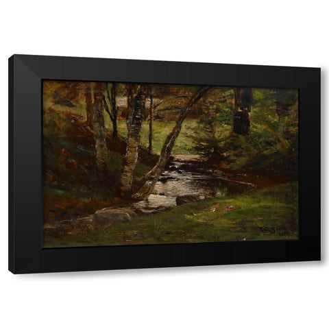 Landscape (Lauras Nook) Black Modern Wood Framed Art Print with Double Matting by Steele, Theodore Clement
