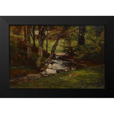 Landscape (Lauras Nook) Black Modern Wood Framed Art Print by Steele, Theodore Clement