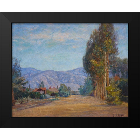 Hills Near Redlands-California Black Modern Wood Framed Art Print by Steele, Theodore Clement
