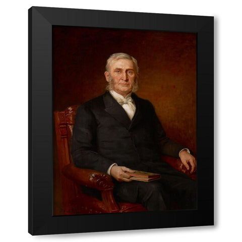 Portrait of Reverend Nathaniel A. Hyde Black Modern Wood Framed Art Print by Steele, Theodore Clement