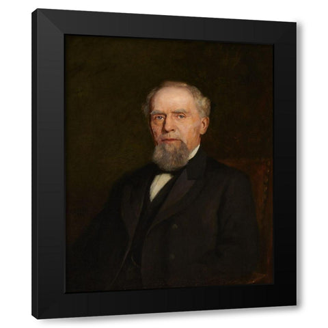 Portrait of William J. Holliday Black Modern Wood Framed Art Print by Steele, Theodore Clement