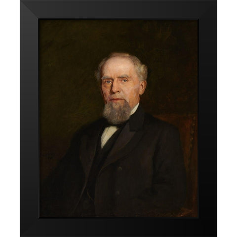 Portrait of William J. Holliday Black Modern Wood Framed Art Print by Steele, Theodore Clement