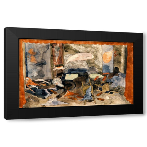 The Death of Countess Geschwitz Black Modern Wood Framed Art Print by Demuth, Charles