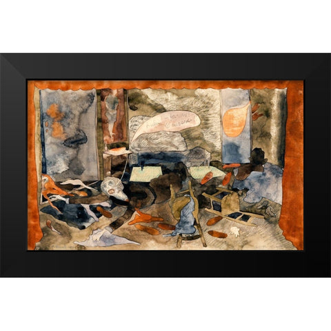 The Death of Countess Geschwitz Black Modern Wood Framed Art Print by Demuth, Charles