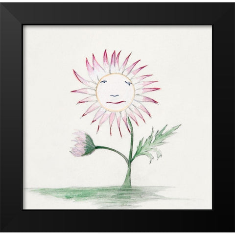 Sunflower Black Modern Wood Framed Art Print by Demuth, Charles