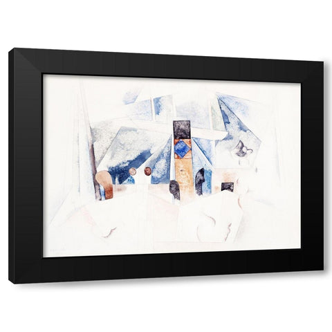 Bermuda Landscape No. 1 Black Modern Wood Framed Art Print with Double Matting by Demuth, Charles