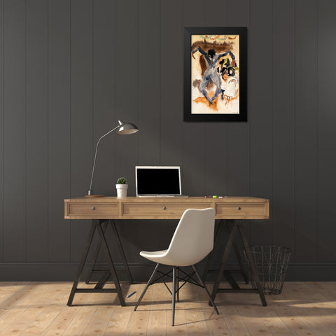 At Marshalls Black Modern Wood Framed Art Print by Demuth, Charles