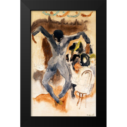 At Marshalls Black Modern Wood Framed Art Print by Demuth, Charles