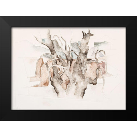 Bermuda-Tree Black Modern Wood Framed Art Print by Demuth, Charles