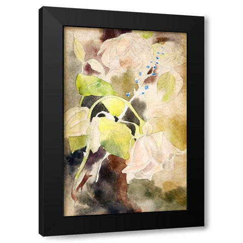 Peachy Rose Black Modern Wood Framed Art Print by Demuth, Charles