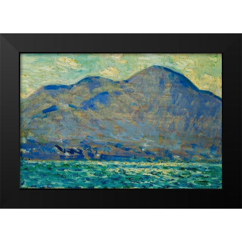 Mt Beacon at Newburgh Black Modern Wood Framed Art Print by Hassam, Childe