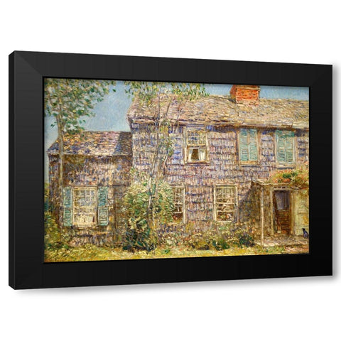 Old House-Easthampton-Long Island Black Modern Wood Framed Art Print with Double Matting by Hassam, Childe
