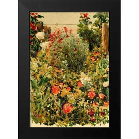 The Bride Black Modern Wood Framed Art Print by Hassam, Childe