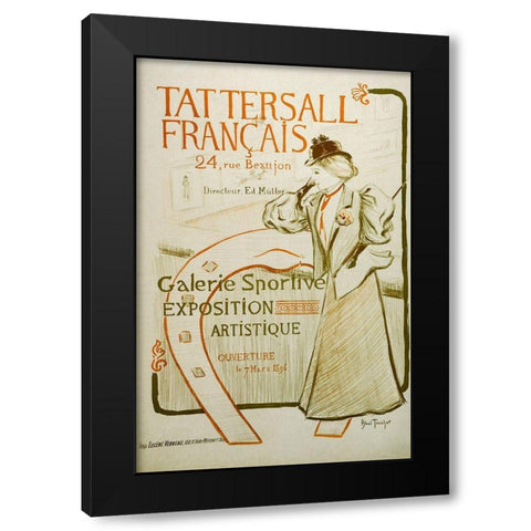 Tattersall-FrenchÂ Vintage Poster Black Modern Wood Framed Art Print by Abel-Truchet, Louis