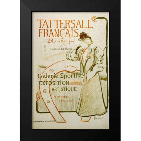 Tattersall-FrenchÂ Vintage Poster Black Modern Wood Framed Art Print by Abel-Truchet, Louis