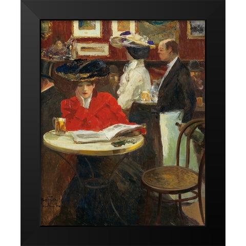 Le Lapin Agile-Montmartre Black Modern Wood Framed Art Print by Abel-Truchet, Louis