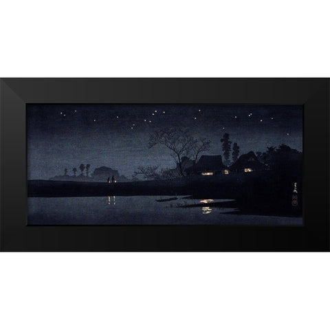 Starry Night Black Modern Wood Framed Art Print by Takahashi, Hiroaki