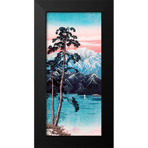 Lingering Snow on Mt Shirane-Nikko Black Modern Wood Framed Art Print by Takahashi, Hiroaki