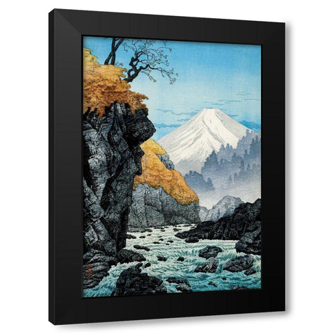 Foot of Mount Ashitaka Black Modern Wood Framed Art Print by Takahashi, Hiroaki