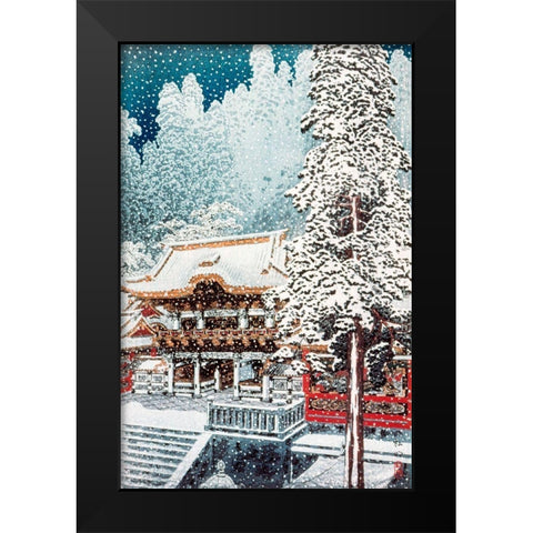 The Yomei Gate at Nikko Black Modern Wood Framed Art Print by Takahashi, Hiroaki