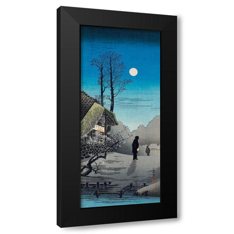 Old Inn Black Modern Wood Framed Art Print by Takahashi, Hiroaki
