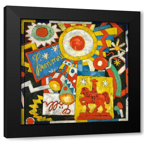 Himmel Black Modern Wood Framed Art Print with Double Matting by Hartley, Marsden