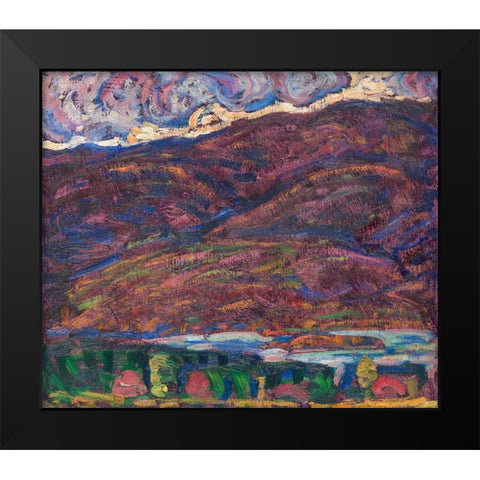 Autumn Color Black Modern Wood Framed Art Print by Hartley, Marsden