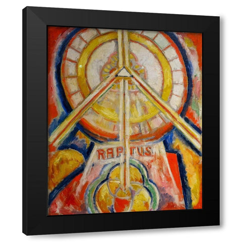 Raptus Black Modern Wood Framed Art Print by Hartley, Marsden