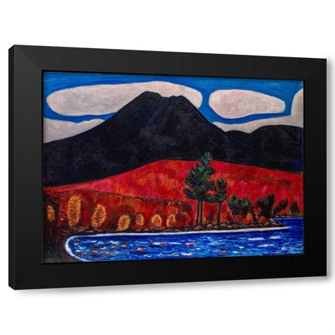 Mt Katahdin-Maine-Autumn Black Modern Wood Framed Art Print with Double Matting by Hartley, Marsden