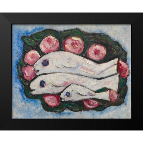 Banquet in Silence Black Modern Wood Framed Art Print by Hartley, Marsden