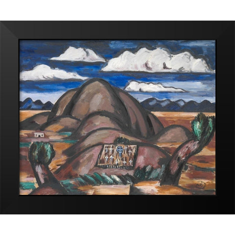 Cemetery-New Mexico Black Modern Wood Framed Art Print by Hartley, Marsden