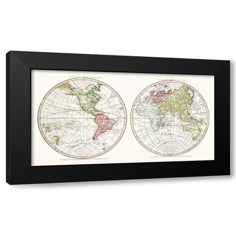 New World 1790 Black Modern Wood Framed Art Print by Faden, William